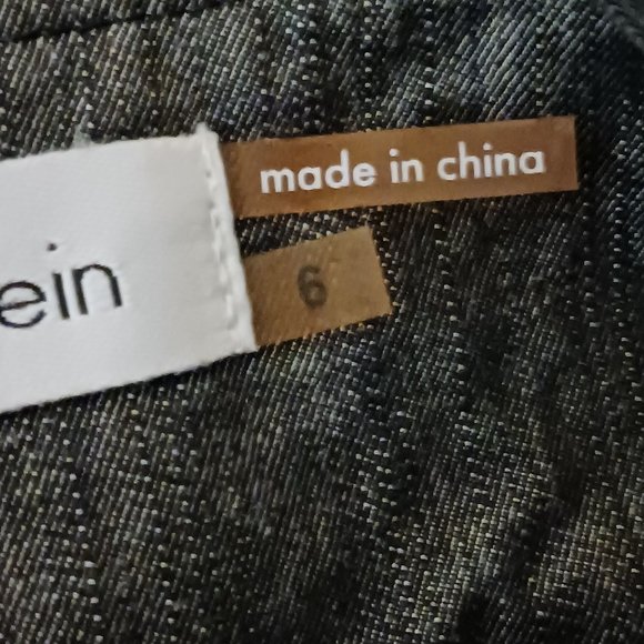 Calvin Klein Charcoal Grey Cotton Sheath Dress in Charcoal Grey Size 6‎ - Picture 9 of 14